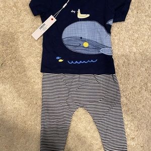 Whale outfit. NWT. Size 9-12 months.